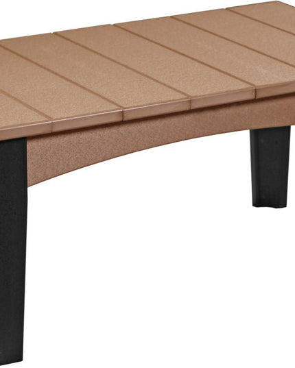 LuxCraft Island Coffee Table (Cedar & Black)