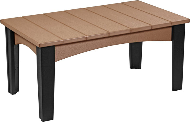 LuxCraft Island Coffee Table (Cedar & Black)