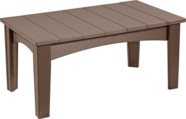 LuxCraft Island Coffee Table (Chestnut Brown)