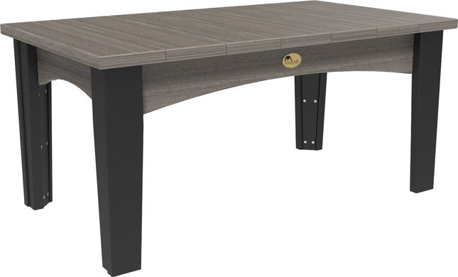 LuxCraft Island Coffee Table (Coastal Gray & Black)