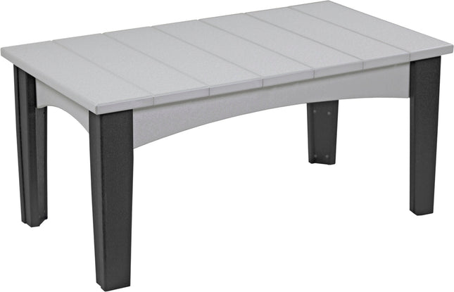 LuxCraft Island Coffee Table (Dove Gray & Black)