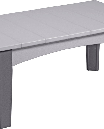 LuxCraft Island Coffee Table (Dove Gray & Slate)