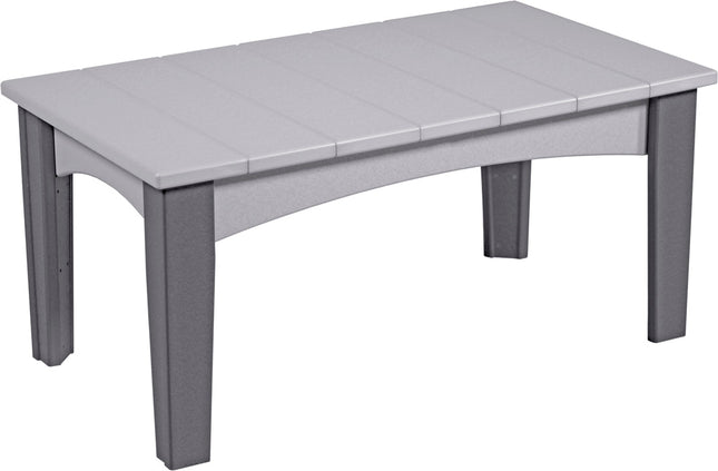 LuxCraft Island Coffee Table (Dove Gray & Slate)