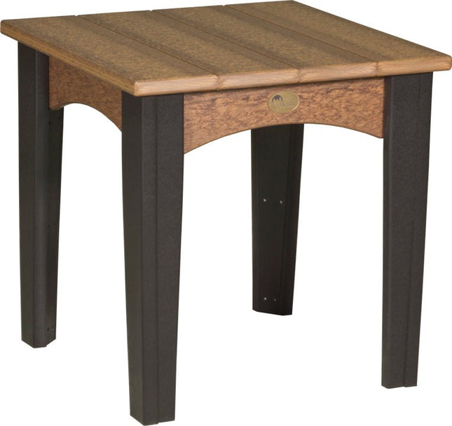 LuxCraft Island End Table (Antique Mahogany & Black)