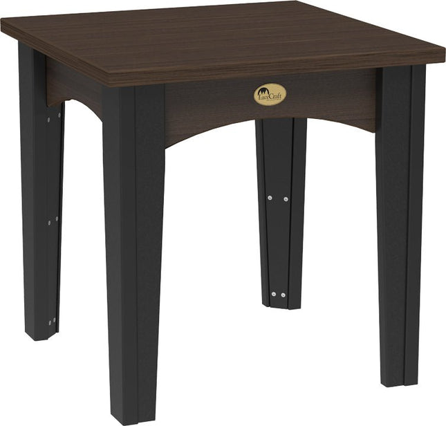 LuxCraft Island End Table (Brazilian Walnut & Black)
