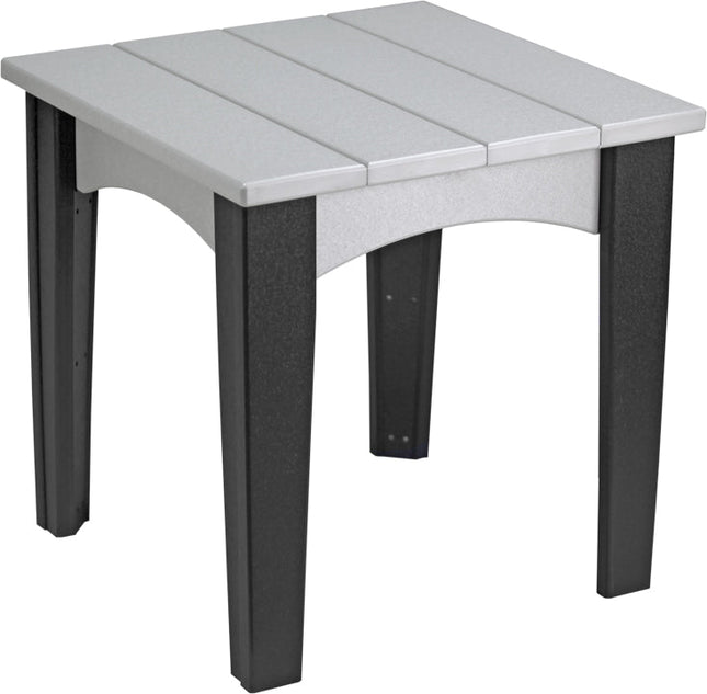 LuxCraft Island End Table (Dove Gray & Black)