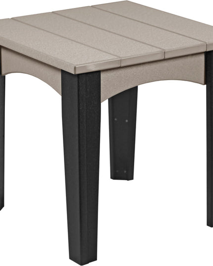 LuxCraft Island End Table (Weatherwood & Black)
