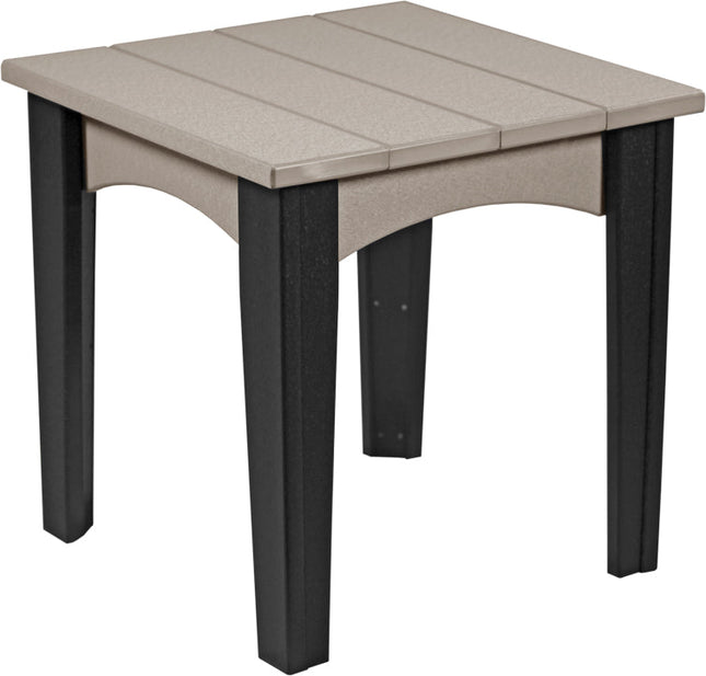 LuxCraft Island End Table (Weatherwood & Black)
