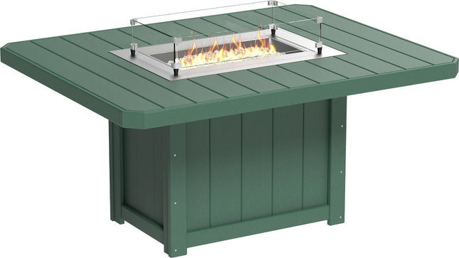 Lumin Fire Table 62" Base (Dining Height) Green