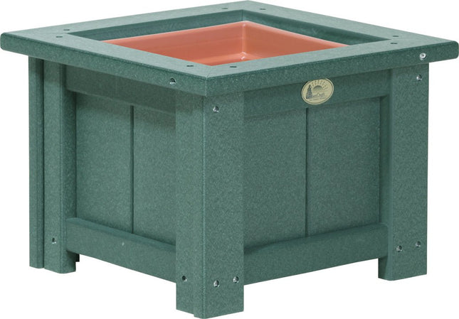 LuxCraft Poly 15" Square Planter (Green)