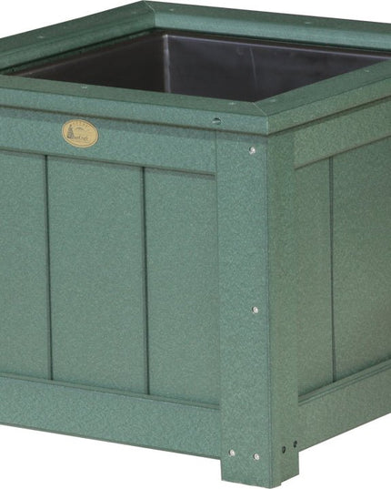 LuxCraft Poly 24" Square Planter (Green)