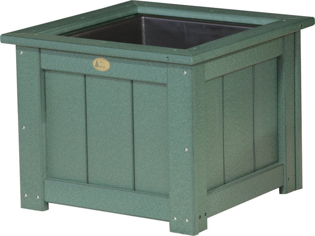 LuxCraft Poly 24" Square Planter (Green)