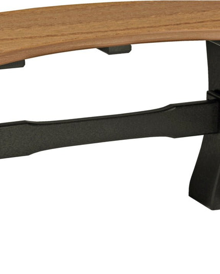 LuxCraft Poly 28" Table  Bench (Antique Mahogany & Black)