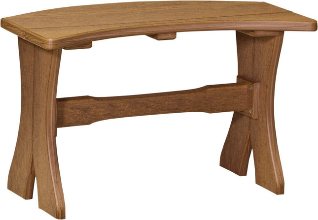 LuxCraft Poly 28" Table  Bench (Antique Mahogany)