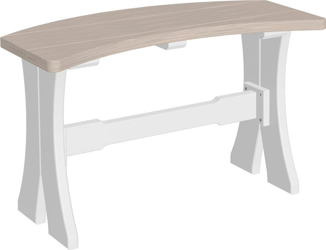 LuxCraft Poly 28" Table  Bench (Birch & White)