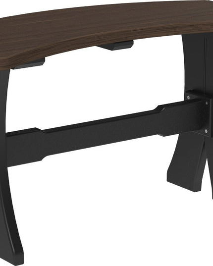 LuxCraft Poly 28" Table  Bench (Brazilian Walnut & Black)