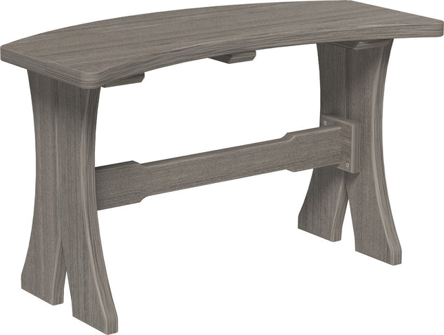 LuxCraft Poly 28" Table  Bench (Coastal Gray)