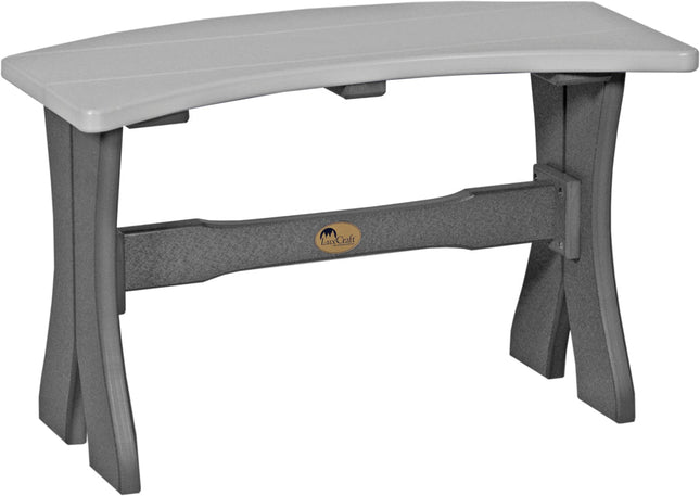 LuxCraft Poly 28" Table  Bench (Dove Gray & Slate)