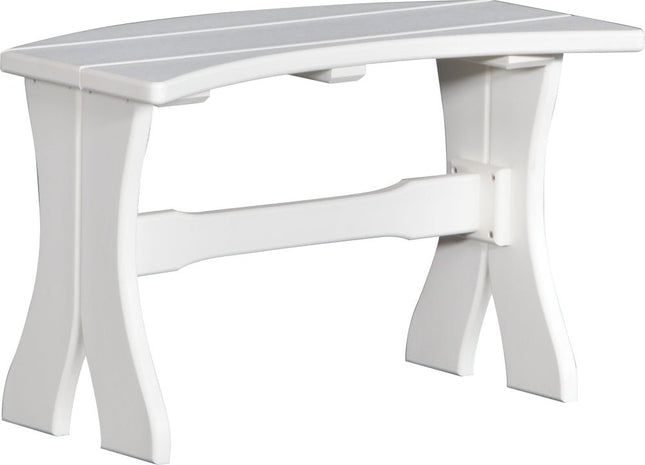 LuxCraft Poly 28" Table  Bench (White)