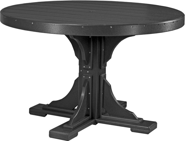 LuxCraft 4' Round Table Black Dining height.