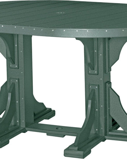 LuxCraft Poly 4 x 6 Oval Table Green Counter Height