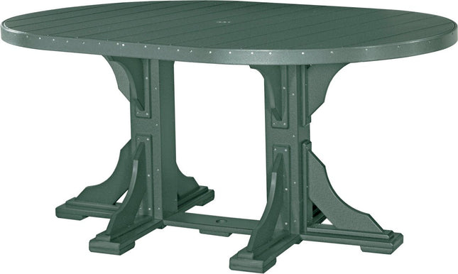 LuxCraft Poly 4 x 6 Oval Table Green Counter Height