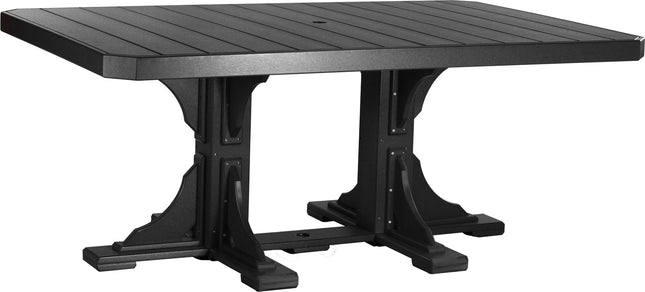 LuxCraft Poly 4x6 Rectangular Dining HeightTable (Black)