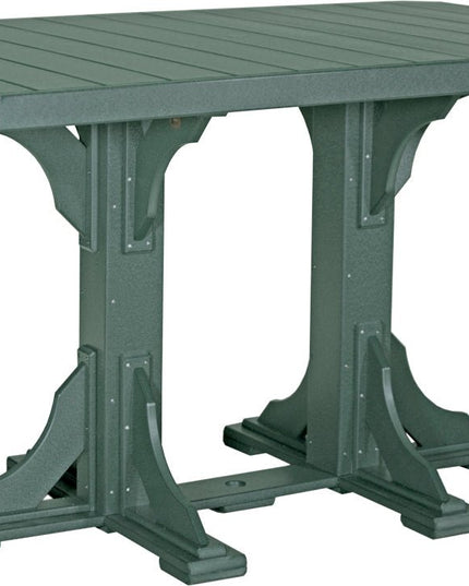 LuxCraft Poly 4x6 Rectangular Table Bar Height (Green)