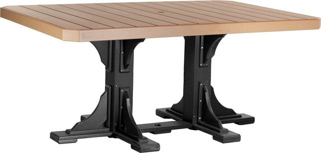 LuxCraft Poly 4x6 Rectangular Table Coiunter Height (Cedar & Black)