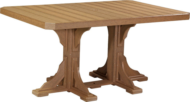 LuxCraft Poly 4x6 Rectangular Table Counter Height (Antique Mahogany)