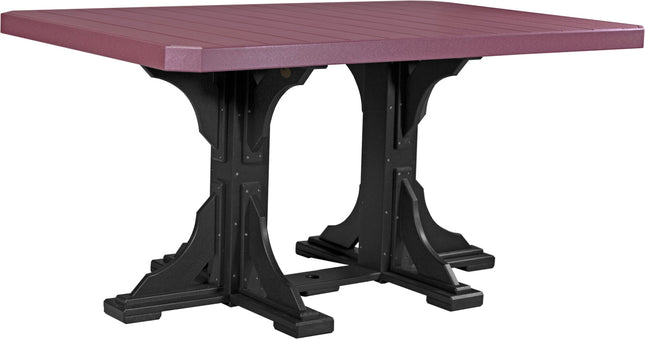 LuxCraft Poly 4x6 Rectangular Table Counter Height (Cherrywood & Black)