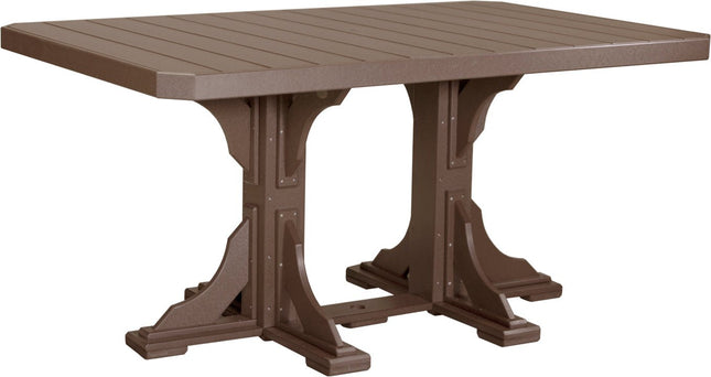 LuxCraft Poly 4x6 Rectangular Table Counter Height (Chestnut Brown)