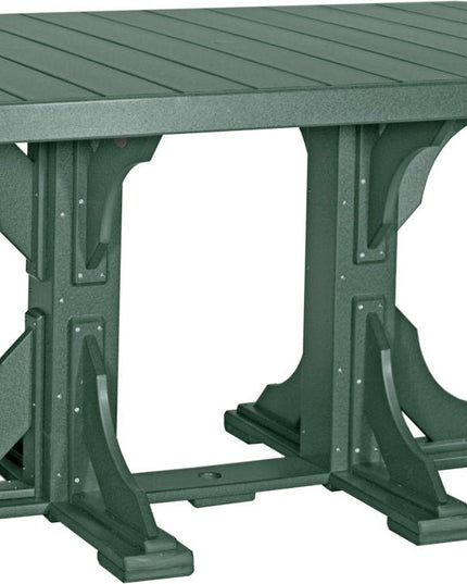 LuxCraft Poly 4x6 Rectangular Table Counter Height (Green)