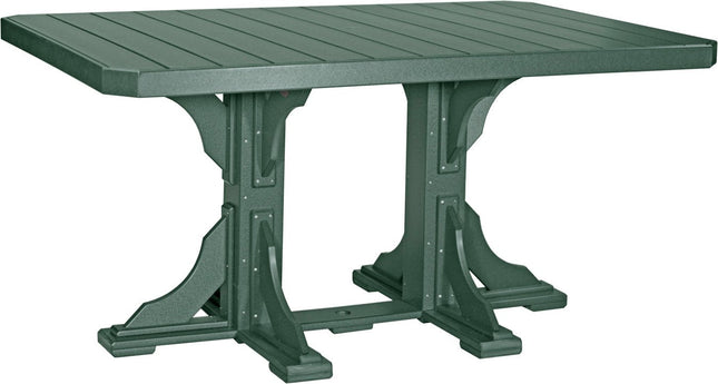 LuxCraft Poly 4x6 Rectangular Table Counter Height (Green)