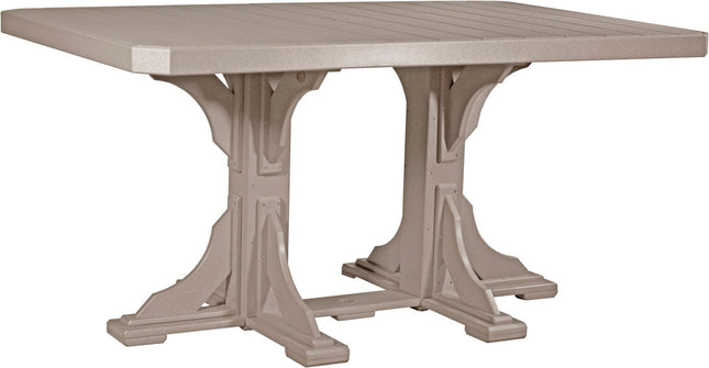 LuxCraft Poly 4x6 Rectangular Table Counter Height (Weatherwood)