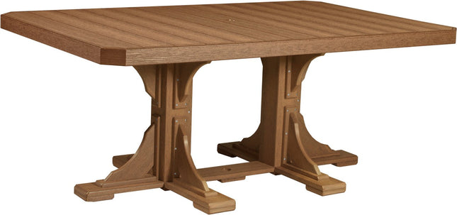 LuxCraft Poly 4x6 Rectangular Table Dining Height (Antique Mahogany)