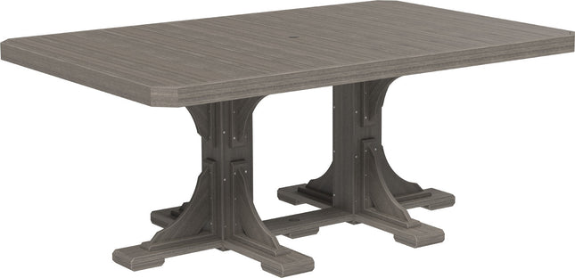 LuxCraft Poly 4x6 Rectangular Table Dining Height (Coastal Gray)