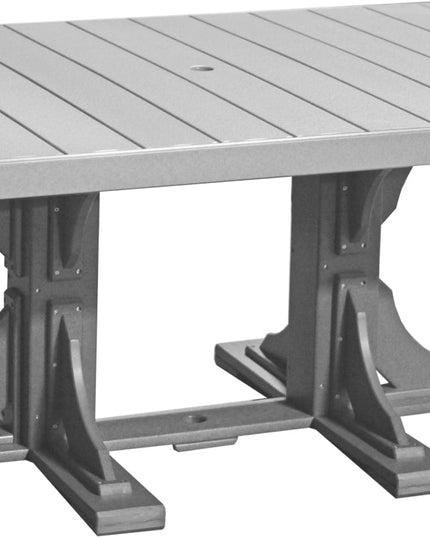 LuxCraft Poly 4x6 Rectangular Table Dining Height (Dove Gray & Slate)