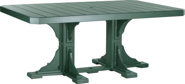LuxCraft Poly 4x6 Rectangular Table Dining Height (Green)