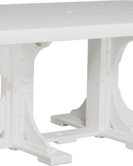 LuxCraft Poly 4x6 Rectangular Table Dining Height (White)