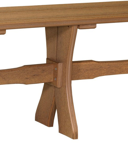 LuxCraft Poly 52" Table  Bench (Antique Mahogany)