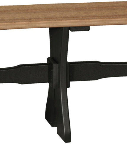 LuxCraft Poly 52" Table  Bench (Antique Mahogany & Black)
