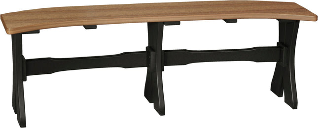 LuxCraft Poly 52" Table  Bench (Antique Mahogany & Black)