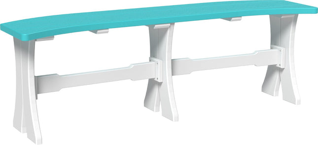 LuxCraft Poly 52" Table  Bench (Aruba Blue & White)