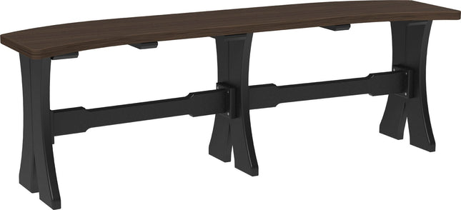 LuxCraft Poly 52" Table  Bench (Brazilian Walnut & Black)