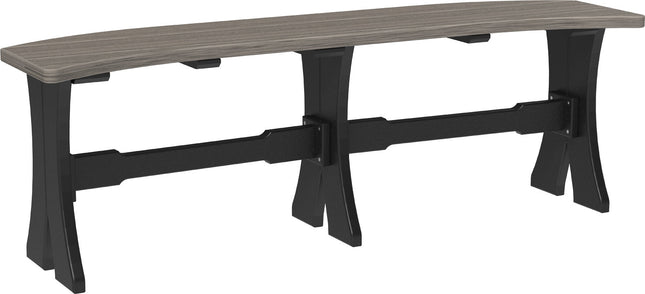 LuxCraft Poly 52" Table  Bench (Coastal Gray & Black)