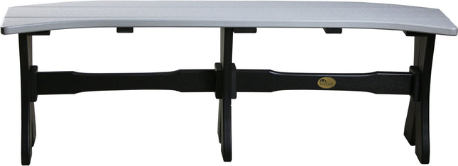 LuxCraft Poly 52" Table  Bench (Dove Gray & Black)