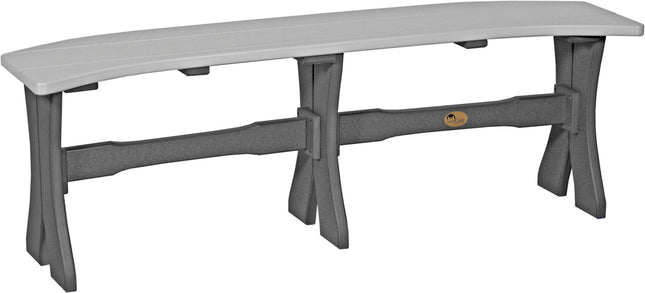 LuxCraft Poly 52" Table  Bench (Dove Gray & Slate)