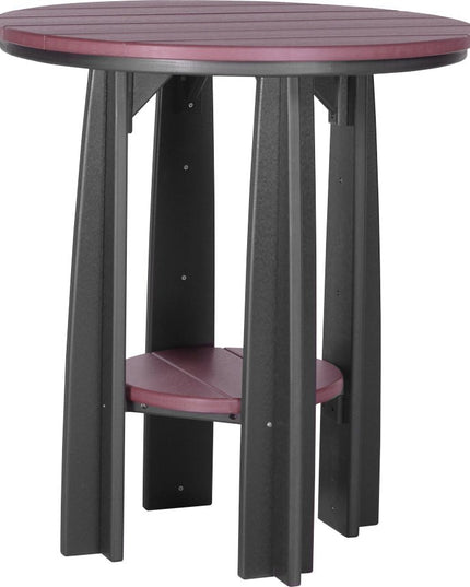LuxCraft Poly Balcony Table (Cherrywood & Black)