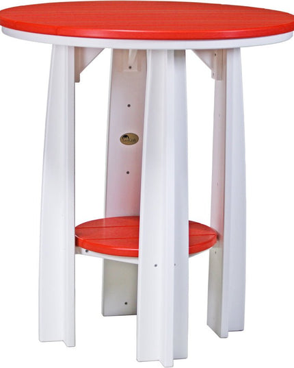 LuxCraft Poly Balcony Table (Red & White)